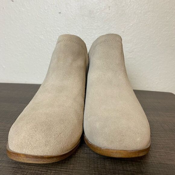 TOMS Womens Suade Canvas Tan Botties Boots Size 9W - Picture 3 of 8